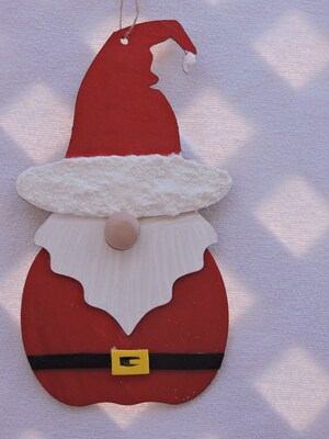 gnome santa ornaments, gnome ornaments, Christmas ornaments, holiday ornaments, Christmas wall hanging - image5